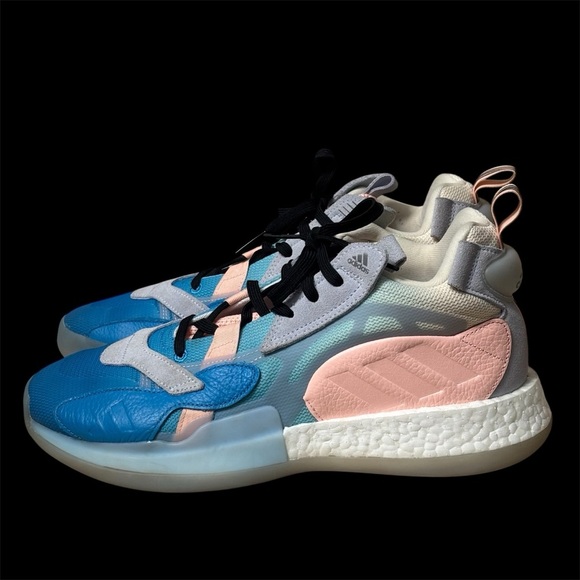 Adidas Kaizam ZoneBoost Aero Blue Clear Orange Mens Size 11.5 Basketball - Picture 2 of 5